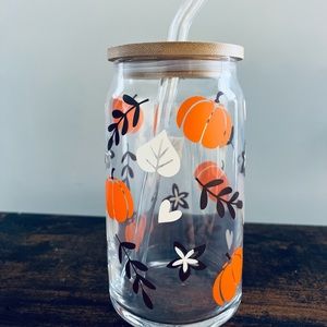 Libby glass pumpkin tumbler
